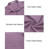 image:imageCOOFANDY Mens Casual Button Down Shirts Long Sleeve Untucked Shirts Regular Fit Linen ShirtPurple