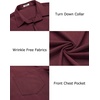 image:imageCOOFANDY Mens Casual Button Down Shirts Long Sleeve Untucked Shirts Regular Fit Linen ShirtRed