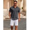 image:imageCOOFANDY Mens Casual Button Down Short Sleeve Shirts Untucked Wrinkle Free Shirt Stretch Dress ShirtsJh630