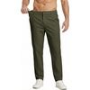 image:imageCOOFANDY Mens Casual Chinos Pants Relaxed Fit Elastic Waist Khaki Trousers Stretch Dress Slacks with PocketsAarmy Green