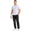 image:imageCOOFANDY Mens Casual Chinos Pants Relaxed Fit Elastic Waist Khaki Trousers Stretch Dress Slacks with PocketsAblack