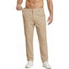 image:imageCOOFANDY Mens Casual Chinos Pants Relaxed Fit Elastic Waist Khaki Trousers Stretch Dress Slacks with PocketsAkhaki
