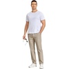 image:imageCOOFANDY Mens Casual Chinos Pants Relaxed Fit Elastic Waist Khaki Trousers Stretch Dress Slacks with PocketsAlight Khaki
