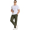 image:imageCOOFANDY Mens Casual Chinos Pants Relaxed Fit Elastic Waist Khaki Trousers Stretch Dress Slacks with PocketsArmy Green