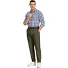image:imageCOOFANDY Mens Casual Chinos Pants Relaxed Fit Elastic Waist Khaki Trousers Stretch Dress Slacks with PocketsArmy Green