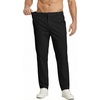 image:imageCOOFANDY Mens Casual Chinos Pants Relaxed Fit Elastic Waist Khaki Trousers Stretch Dress Slacks with PocketsBlack