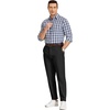 image:imageCOOFANDY Mens Casual Chinos Pants Relaxed Fit Elastic Waist Khaki Trousers Stretch Dress Slacks with PocketsBlack