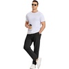 image:imageCOOFANDY Mens Casual Chinos Pants Relaxed Fit Elastic Waist Khaki Trousers Stretch Dress Slacks with PocketsBlack