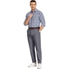 image:imageCOOFANDY Mens Casual Chinos Pants Relaxed Fit Elastic Waist Khaki Trousers Stretch Dress Slacks with PocketsDark Grey