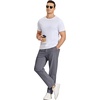 image:imageCOOFANDY Mens Casual Chinos Pants Relaxed Fit Elastic Waist Khaki Trousers Stretch Dress Slacks with PocketsDark Grey
