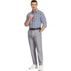 image:imageCOOFANDY Mens Casual Chinos Pants Relaxed Fit Elastic Waist Khaki Trousers Stretch Dress Slacks with PocketsLight Grey