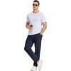 image:imageCOOFANDY Mens Casual Chinos Pants Relaxed Fit Elastic Waist Khaki Trousers Stretch Dress Slacks with PocketsNavy Blue