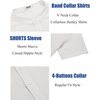 image:imageCOOFANDY Mens Casual Henley Shirt Short Sleeve Summer Shirts Linen Band Collar Summer Beach Hippie TShirts01white