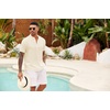 image:imageCOOFANDY Mens Casual Henley Shirt Short Sleeve Summer Shirts Linen Band Collar Summer Beach Hippie TShirtsBeige