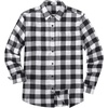 image:imageCOOFANDY Mens Casual Long Sleeve Button Up Plaid Flannel Shirt Jacket with PocketBuffalo Black White