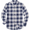 image:imageCOOFANDY Mens Casual Long Sleeve Button Up Plaid Flannel Shirt Jacket with PocketBuffalo Blue White