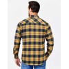 image:imageCOOFANDY Mens Casual Long Sleeve Button Up Plaid Flannel Shirt Jacket with PocketPlaid  Navy Yellow
