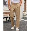 image:imageCOOFANDY Mens Casual Pants Cotton Classic Fit Stretch Chino Pant Khaki Lightweight Work Dress SlacksBeige