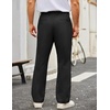 image:imageCOOFANDY Mens Casual Pants Cotton Classic Fit Stretch Chino Pant Khaki Lightweight Work Dress SlacksBlack