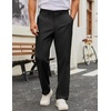 image:imageCOOFANDY Mens Casual Pants Cotton Classic Fit Stretch Chino Pant Khaki Lightweight Work Dress SlacksBlack
