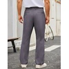 image:imageCOOFANDY Mens Casual Pants Cotton Classic Fit Stretch Chino Pant Khaki Lightweight Work Dress SlacksDark Grey