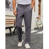 image:imageCOOFANDY Mens Casual Pants Cotton Classic Fit Stretch Chino Pant Khaki Lightweight Work Dress SlacksDark Grey