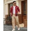 image:imageCOOFANDY Mens Casual Pants Cotton Classic Fit Stretch Chino Pant Khaki Lightweight Work Dress SlacksKhaki