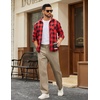 image:imageCOOFANDY Mens Casual Pants Cotton Classic Fit Stretch Chino Pant Khaki Lightweight Work Dress SlacksLight Khaki
