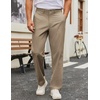image:imageCOOFANDY Mens Casual Pants Cotton Classic Fit Stretch Chino Pant Khaki Lightweight Work Dress SlacksLight Khaki