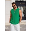 image:imageCOOFANDY Mens Casual Tank Top V Neck Knit Jacquard Sleeveless T Shirts Lightweight Summer Beach Textured TankGreen
