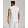 image:imageCOOFANDY Mens Casual Tank Top V Neck Knit Jacquard Sleeveless T Shirts Lightweight Summer Beach Textured TankWhite