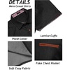 image:imageCOOFANDY Mens Cotton Casual Short Sleeve Button Down Shirt Plaid Collar Denim Work ShirtsA  Black  No Pocket