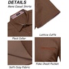 image:imageCOOFANDY Mens Cotton Casual Short Sleeve Button Down Shirt Plaid Collar Denim Work ShirtsA  Brown  No Pocket
