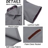 image:imageCOOFANDY Mens Cotton Casual Short Sleeve Button Down Shirt Plaid Collar Denim Work ShirtsA  Charcoal Grey  No Pocket