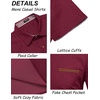 image:imageCOOFANDY Mens Cotton Casual Short Sleeve Button Down Shirt Plaid Collar Denim Work ShirtsA  Wine Red  No Pocket
