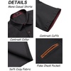 image:imageCOOFANDY Mens Cotton Casual Short Sleeve Button Down Shirt Plaid Collar Denim Work ShirtsB  Black  No Pocket