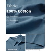 image:imageCOOFANDY Mens Cotton Polo Shirt Short Sleeve Golf Shirts 3 Buttons Casual Work T ShirtsGrayish Blue