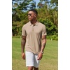 image:imageCOOFANDY Mens Cotton Polo Shirt Short Sleeve Golf Shirts 3 Buttons Casual Work T ShirtsKhaki
