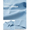 image:imageCOOFANDY Mens Cotton Polo Shirt Short Sleeve Golf Shirts 3 Buttons Casual Work T ShirtsLight Blue