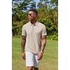 image:imageCOOFANDY Mens Cotton Polo Shirt Short Sleeve Golf Shirts 3 Buttons Casual Work T ShirtsLight Khaki