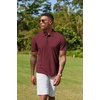 image:imageCOOFANDY Mens Cotton Polo Shirt Short Sleeve Golf Shirts 3 Buttons Casual Work T ShirtsMaroon
