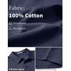 image:imageCOOFANDY Mens Cotton Polo Shirt Short Sleeve Golf Shirts 3 Buttons Casual Work T ShirtsNavy Blue