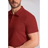 image:imageCOOFANDY Mens Cotton Polo Shirt Short Sleeve Golf Shirts 3 Buttons Casual Work T ShirtsRed