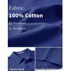 image:imageCOOFANDY Mens Cotton Polo Shirt Short Sleeve Golf Shirts 3 Buttons Casual Work T ShirtsRoyal Azure Blue