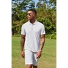 image:imageCOOFANDY Mens Cotton Polo Shirt Short Sleeve Golf Shirts 3 Buttons Casual Work T ShirtsWhite