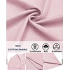 image:imageCOOFANDY Mens Cotton Shirts Short Sleeve Button Down Shirts Casual Beach Summer Cuban Collar ShirtPink