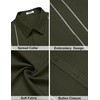 image:imageCOOFANDY Mens Cuban Guayabera Shirts Button Down Short Sleeve Shirt Casual Linen Summer Beach ShirtsArmy Green