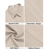 image:imageCOOFANDY Mens Cuban Guayabera Shirts Button Down Short Sleeve Shirt Casual Linen Summer Beach ShirtsBeige