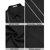 image:imageCOOFANDY Mens Cuban Guayabera Shirts Button Down Short Sleeve Shirt Casual Linen Summer Beach ShirtsBlack