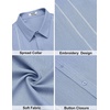 image:imageCOOFANDY Mens Cuban Guayabera Shirts Button Down Short Sleeve Shirt Casual Linen Summer Beach ShirtsBlue